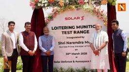 PM Modi Witnesses Display of Advanced Indigenous Defence Systems at Solar Defence
								