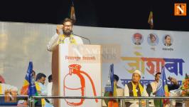 Vinay Bhange Leads Protest to Rename Rahate Colony Metro Station to Deekshabhoomi Metro Station
								