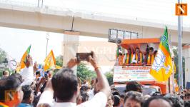 Fadnavis, Mate, and Khopde Submit Assembly Nominations with Mahayuti Support in Nagpur
								