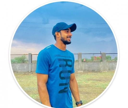 Bronze medal won by Adarsh Bhure in the men's 100-meter race