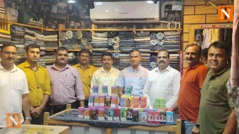 E-Cigarettes Worth ₹1.88 Lakh Seized from Garment Shop in Jaripatka, Two Arrested